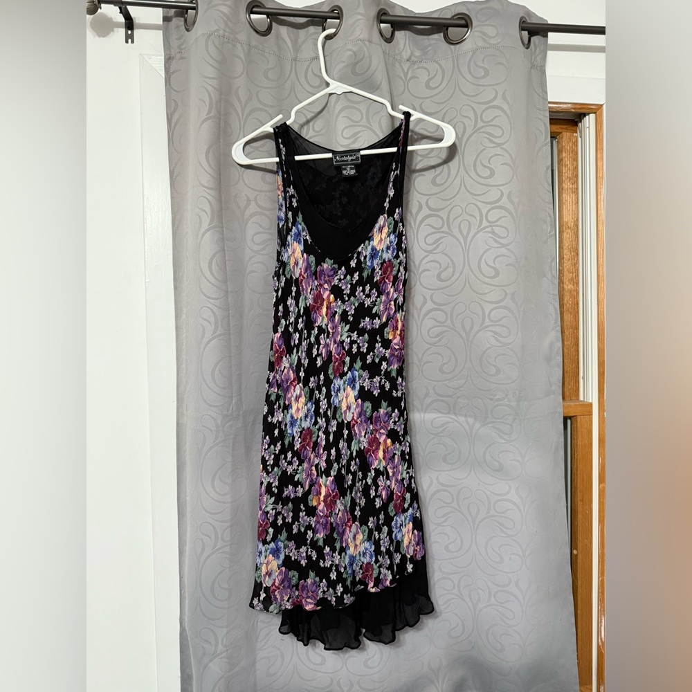 Nostalgia Black Floral Dress